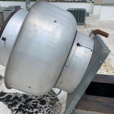 Grease exhaust hood fan cleaning resturaunt